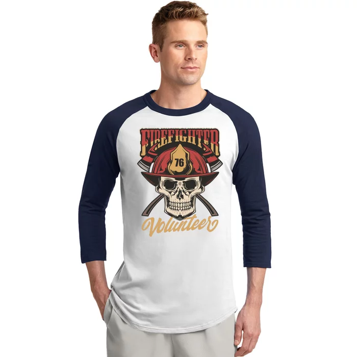 Firefighter Volunteer Baseball Sleeve Shirt