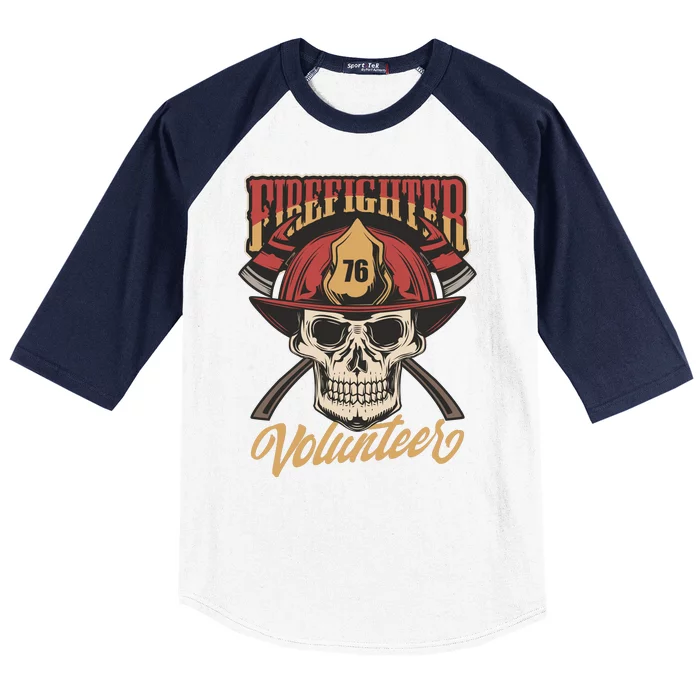 Firefighter Volunteer Baseball Sleeve Shirt