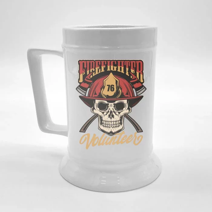 Firefighter Volunteer Front & Back Beer Stein