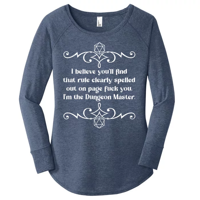 Funny Vintage Fuck You I'm The Dungeon Master Women's Perfect Tri Tunic Long Sleeve Shirt