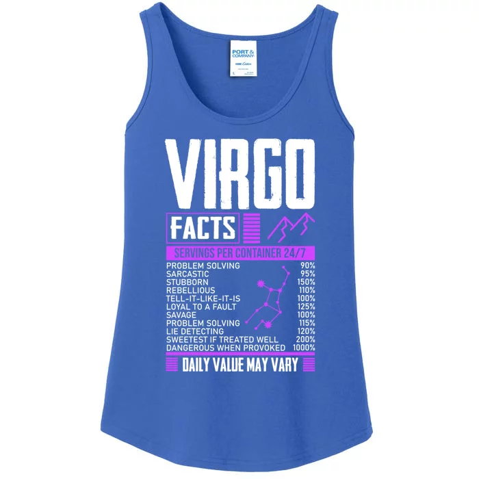 Funny Virgo Facts Virgo Virgo Sign Virgo Traits Funny Gift Ladies Essential Tank