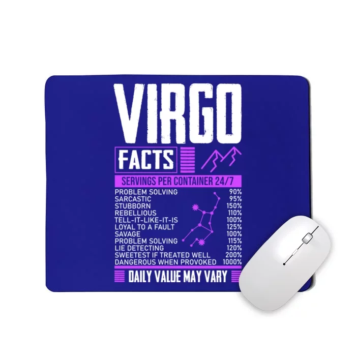 Funny Virgo Facts Virgo Virgo Sign Virgo Traits Funny Gift Mousepad