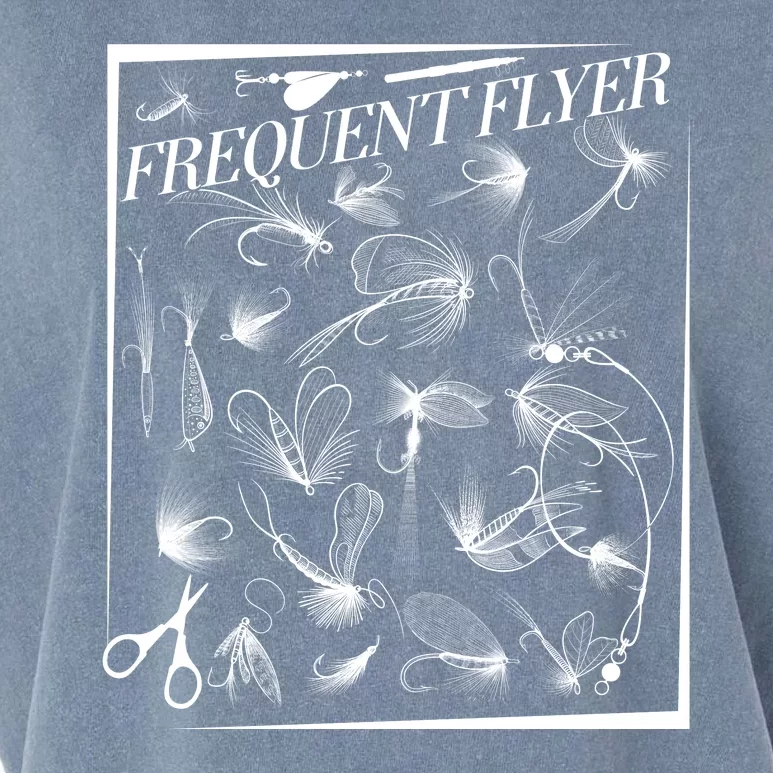 Funny Vintage Frequent Flyer Fly Fishing Lures Garment-Dyed Women's Muscle Tee