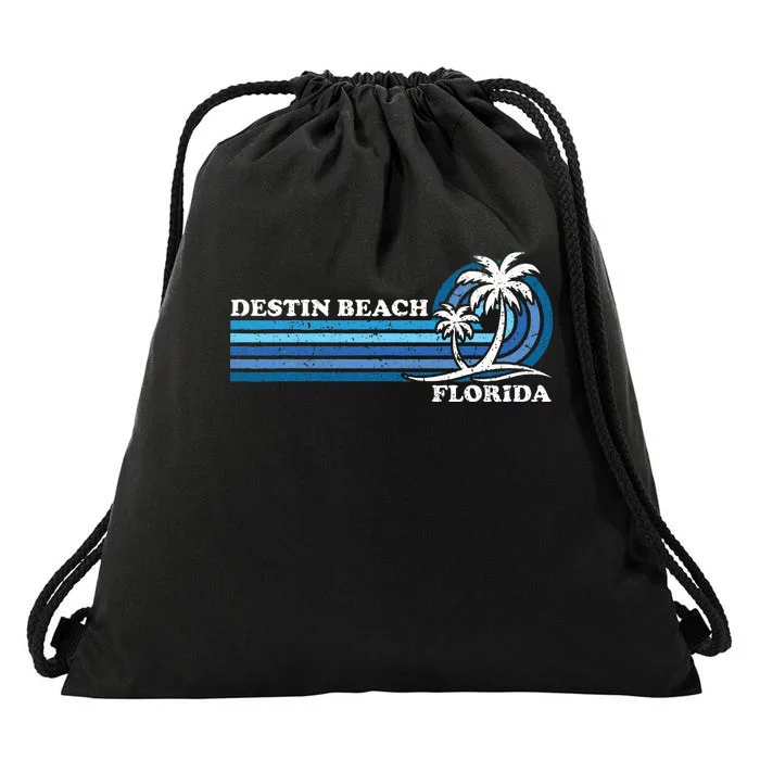 Family Vacation Florida Destin Beach Drawstring Bag