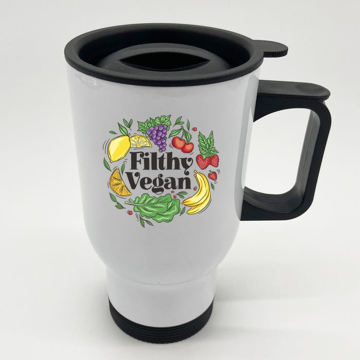 Filthy Vegan Front & Back Stainless Steel Travel Mug