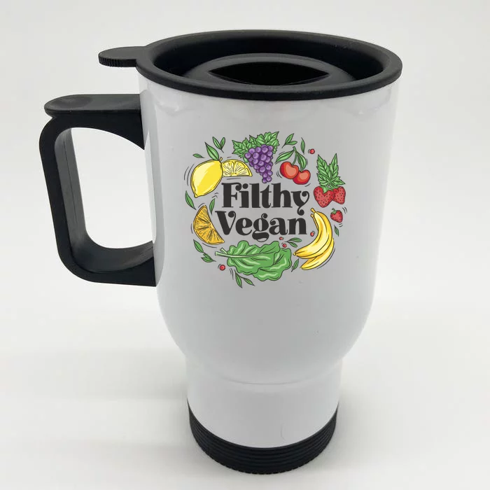 Filthy Vegan Front & Back Stainless Steel Travel Mug