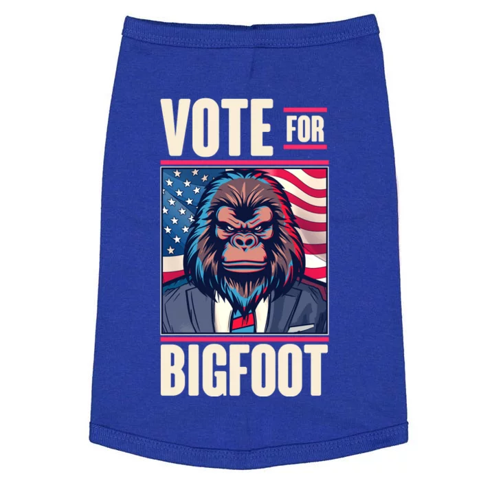 Funny Vote For Bigfoot 2024 Election Doggie Tank