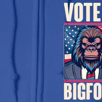 Funny Vote For Bigfoot 2024 Election Full Zip Hoodie