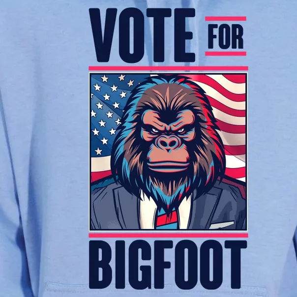 Funny Vote For Bigfoot 2024 Election Unisex Surf Hoodie