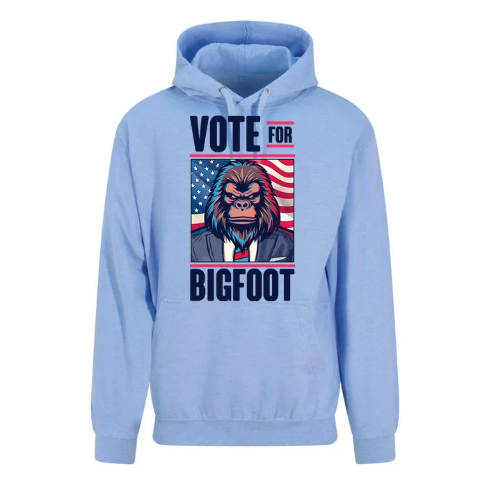 Funny Vote For Bigfoot 2024 Election Unisex Surf Hoodie