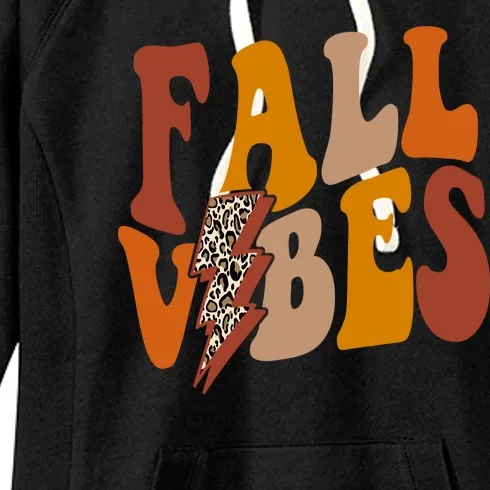 Fall Vibes Fall Season Lighting Bolt Women's Fleece Hoodie