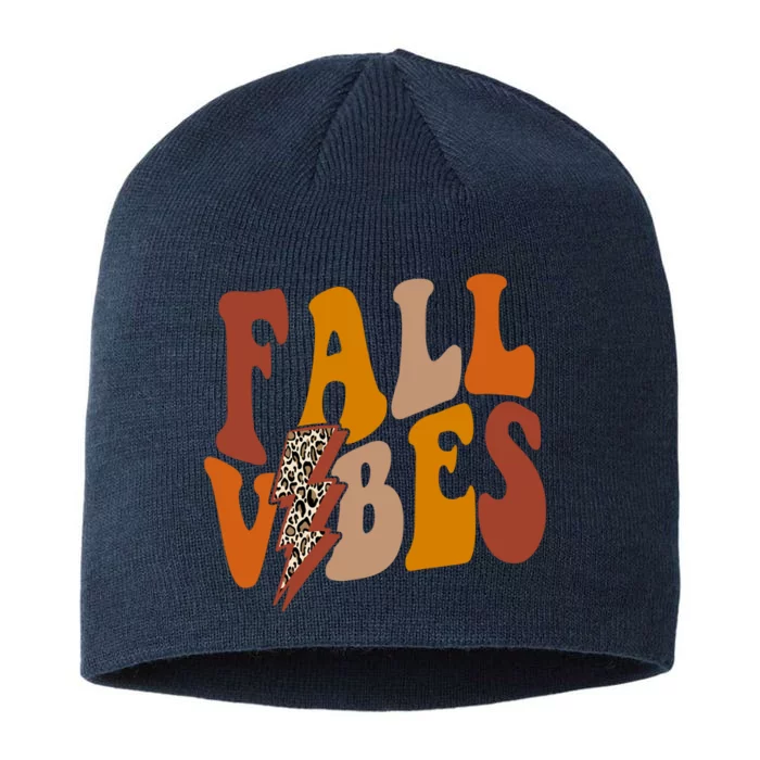 Fall Vibes Fall Season Lighting Bolt 8 1/2in Sustainable Knit Beanie