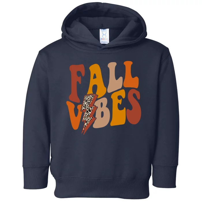 Fall Vibes Fall Season Lighting Bolt Toddler Hoodie