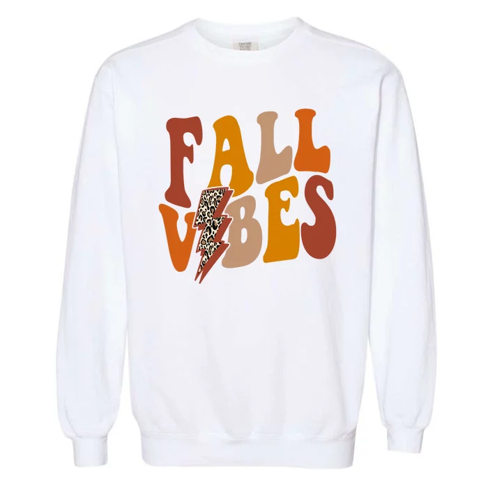 Fall Vibes Fall Season Lighting Bolt Garment-Dyed Sweatshirt