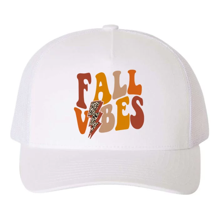 Fall Vibes Fall Season Lighting Bolt Yupoong Adult 5-Panel Trucker Hat