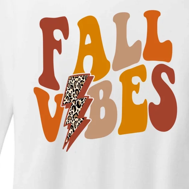 Fall Vibes Fall Season Lighting Bolt Womens CVC Long Sleeve Shirt