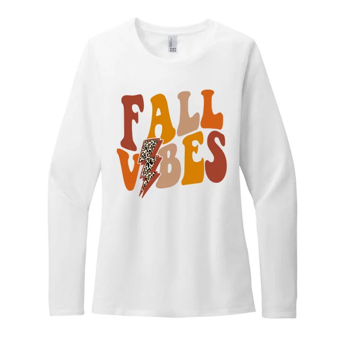 Fall Vibes Fall Season Lighting Bolt Womens CVC Long Sleeve Shirt