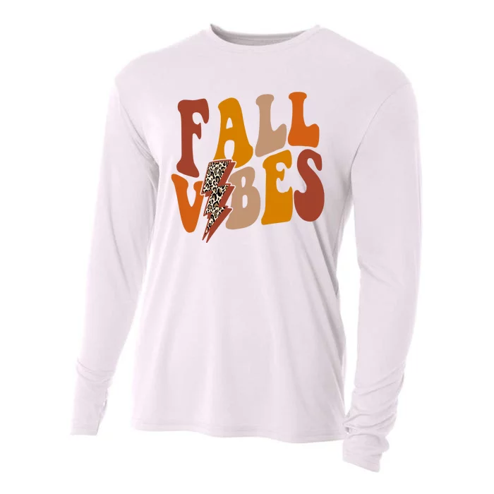 Fall Vibes Fall Season Lighting Bolt Cooling Performance Long Sleeve Crew