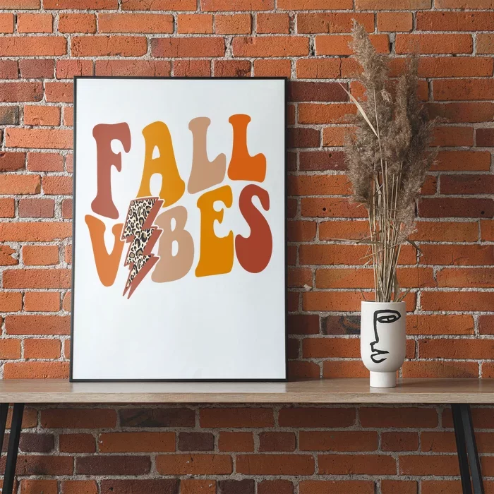 Fall Vibes Fall Season Lighting Bolt Poster