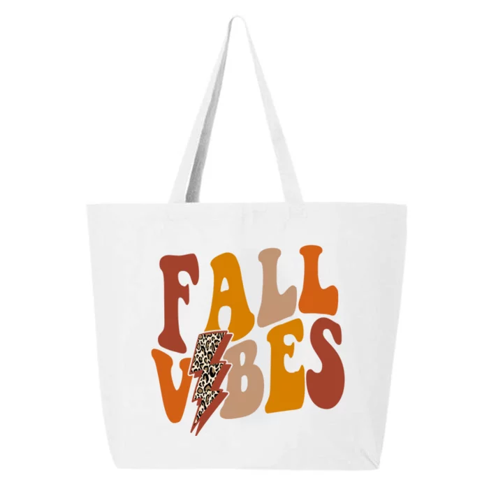 Fall Vibes Fall Season Lighting Bolt 25L Jumbo Tote