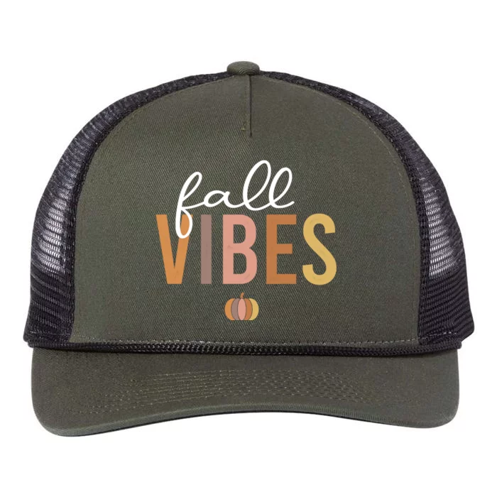 Fall Vibes Retro Rope Trucker Hat Cap