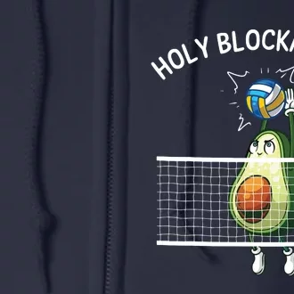 Funny Volleyball For Holy Guacamole Player Blocker Full Zip Hoodie