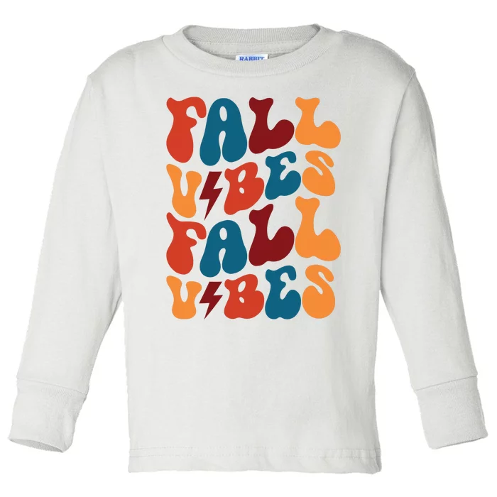 Fall Vibes Toddler Long Sleeve Shirt