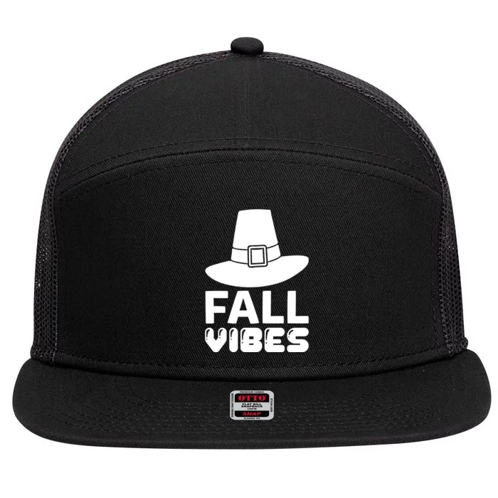 Fall Vibes 7 Panel Mesh Trucker Snapback Hat