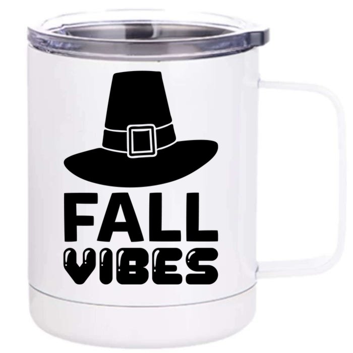 Fall Vibes Front & Back 12oz Stainless Steel Tumbler Cup