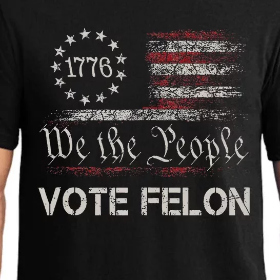 Funny Vote For The Felon Pajama Set