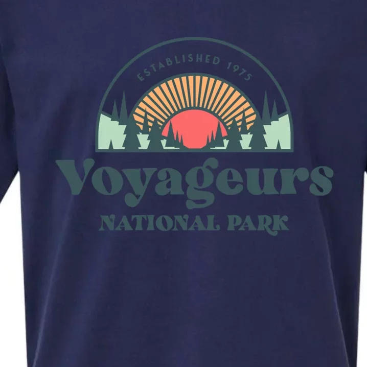 Family Vacation Funny Gift Cool Gift Retro Voyageurs National Park Gift Sueded Cloud Jersey T-Shirt