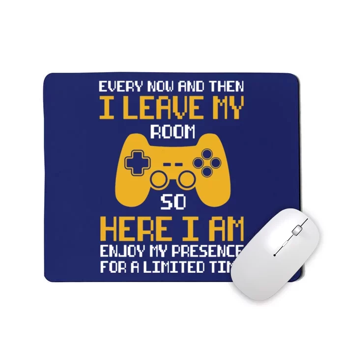 Funny Video Games Every Now And Then I Leave My Room Gaming Mousepad