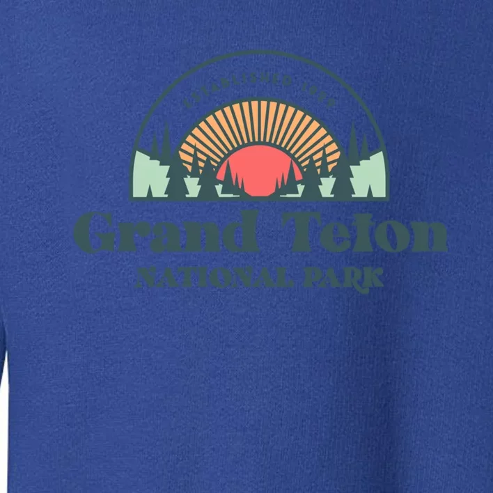 Family Vacation Gift Meaningful Gift Retro Grand Teton National Park Gift Toddler Sweatshirt