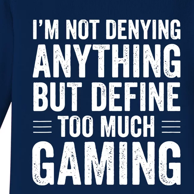 Funny Video Games Gaming Design For Gamer Online Gaming Baby Long Sleeve Bodysuit