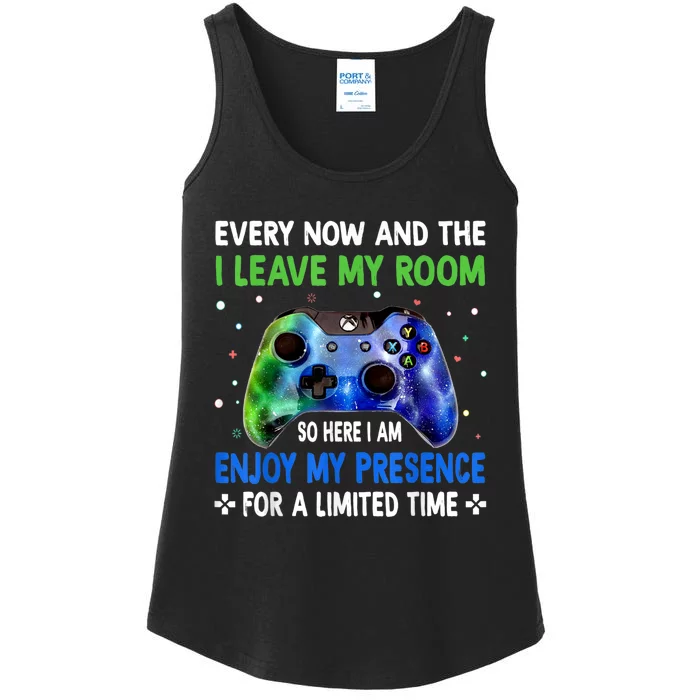 Funny Video Games Every Now And Then I Leave My Room Gaming Ladies Essential Tank