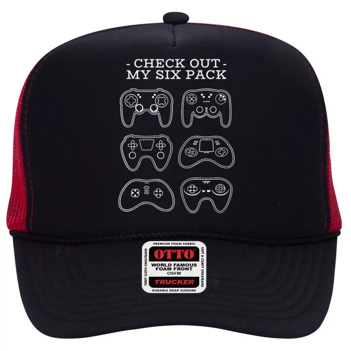 Funny Video Games Gamer High Crown Mesh Trucker Hat