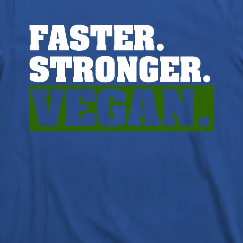 Funny Vegetarian Gift Faster Stronger Vegan Avocado Lover Cool Gift T-Shirt