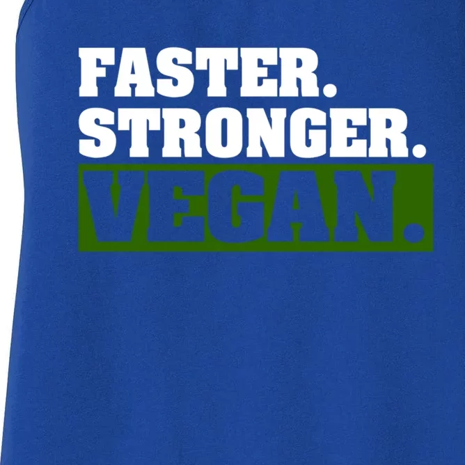 Funny Vegetarian Gift Faster Stronger Vegan Avocado Lover Cool Gift Women's Racerback Tank