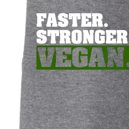 Funny Vegetarian Gift Faster Stronger Vegan Avocado Lover Cool Gift Doggie 3-End Fleece Hoodie