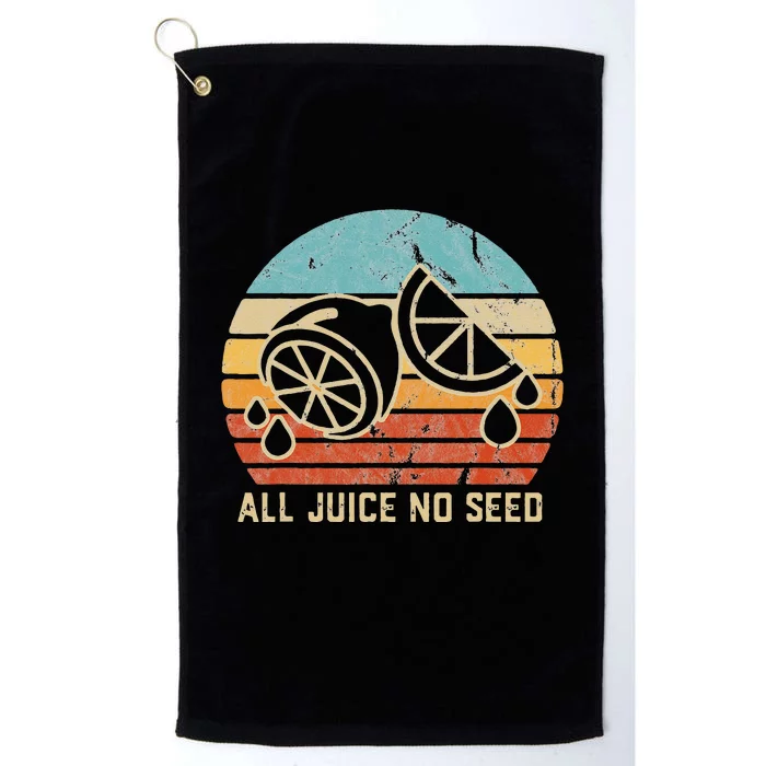 Funny Vasectomy Gifts All Juice No Seed Platinum Collection Golf Towel