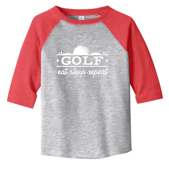 Funny Vintage Golf Eat Sleep Repeat Golfing Fan Toddler Fine Jersey T-Shirt