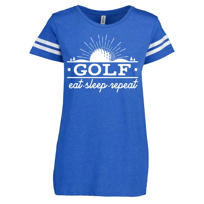 Funny Vintage Golf Eat Sleep Repeat Golfing Fan Enza Ladies Jersey Football T-Shirt