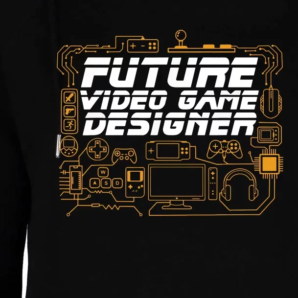 Future Video Game Designer Programmer Coding Gamer Gift Womens Funnel Neck Pullover Hood