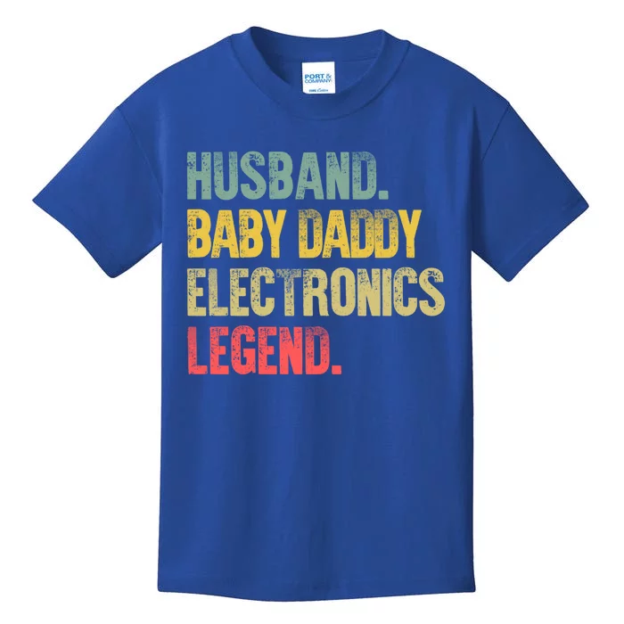 Funny Vintage Gift Husband Daddy Electronics Legend Gift Kids T-Shirt