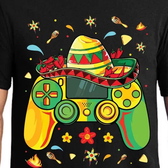 Funny Video Gamer Cinco De Mayo Lets Fiesta Party Pajama Set