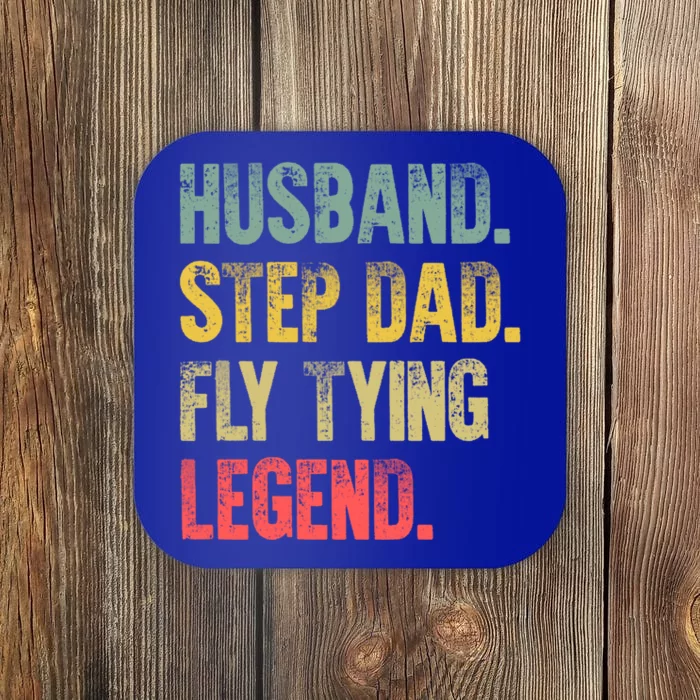 Funny Vintage Great Gift Husband Step Dad Fly Tying Legend Gift Cool Gift Coaster