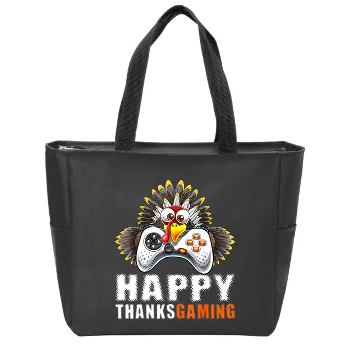 Funny Video Game Console Turkey Thanksgiving Gamers Gaming Zip Tote Bag