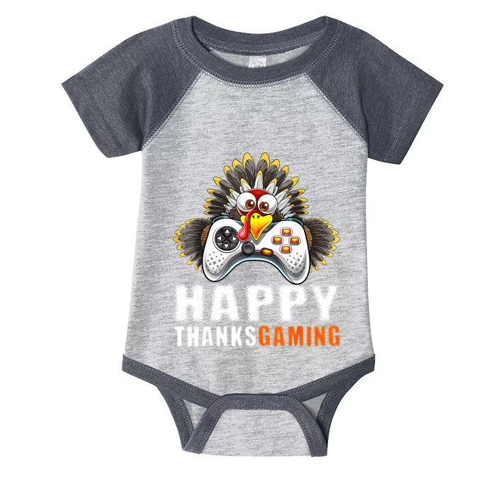 Funny Video Game Console Turkey Thanksgiving Gamers Gaming Infant Baby Jersey Bodysuit