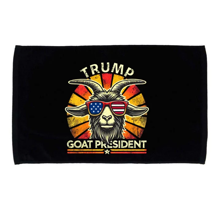 Funny Vintage Goat Trump 45th President Election 2024 Gift Microfiber Hand Towel