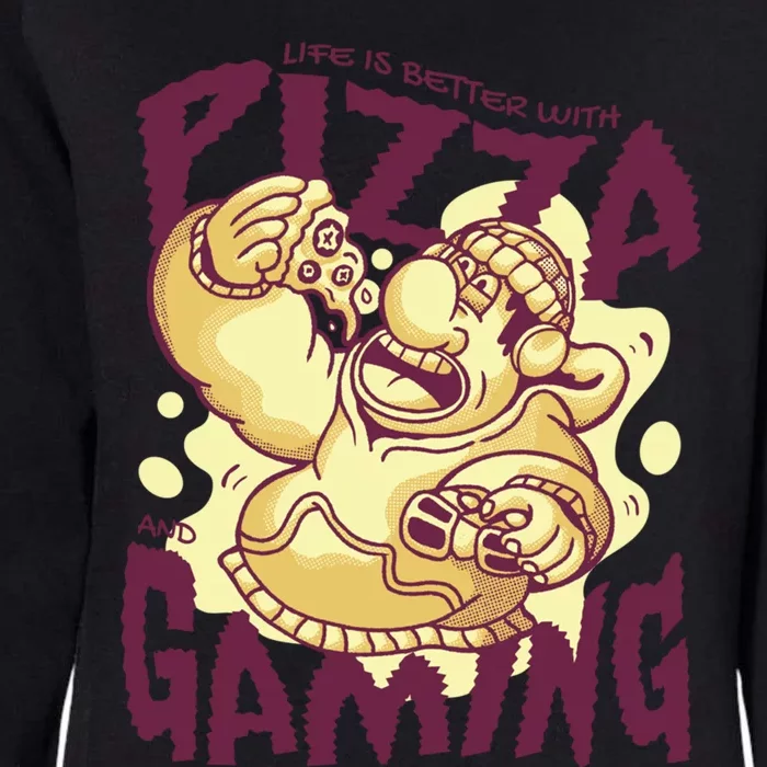 Funny Video Game Meaningful Gift Pizza And Video Games Gift Womens California Wash Sweatshirt